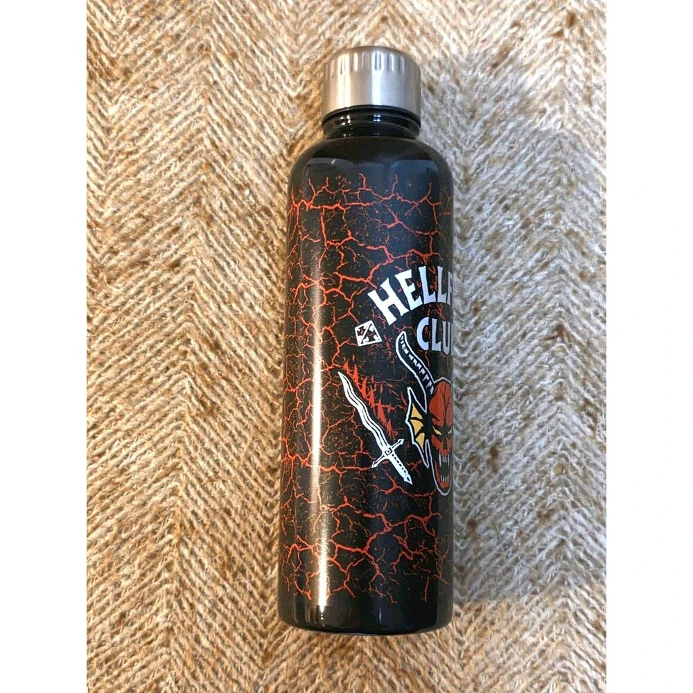Stranger Things Hellfire Club Stainless Steel Water Bottle (16 oz / 500ml) – New